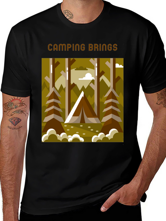 Camping Brings T-Shirt - Outdoors Graphic Tee