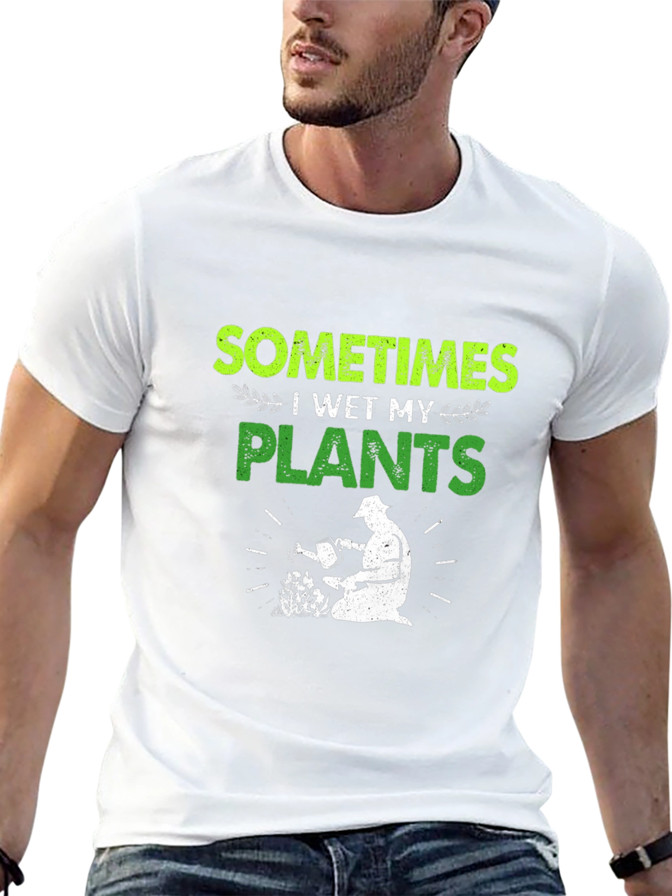 Funny Gardener T-Shirt - I Wet My Plants Tee