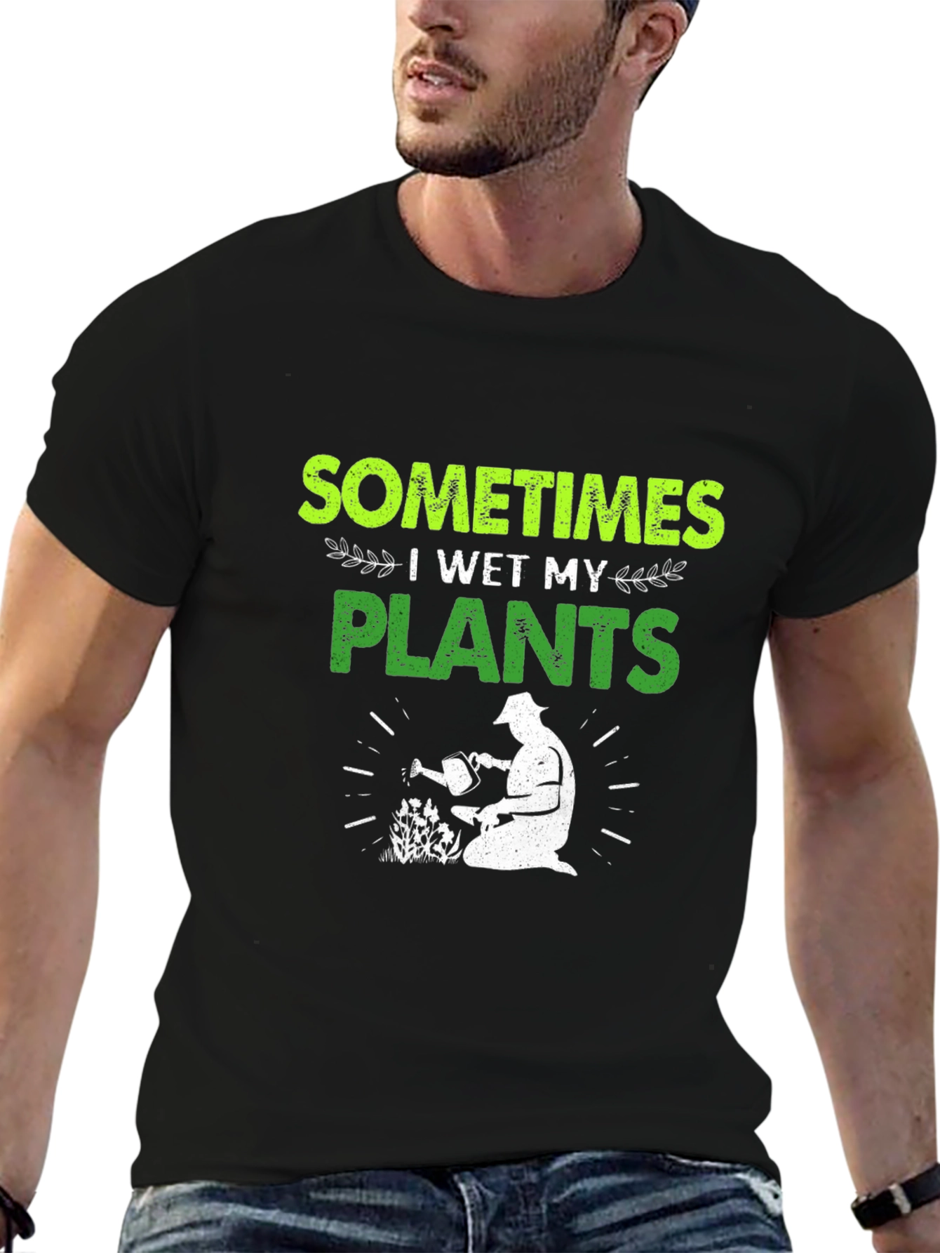 Funny Gardener T-Shirt - I Wet My Plants Tee