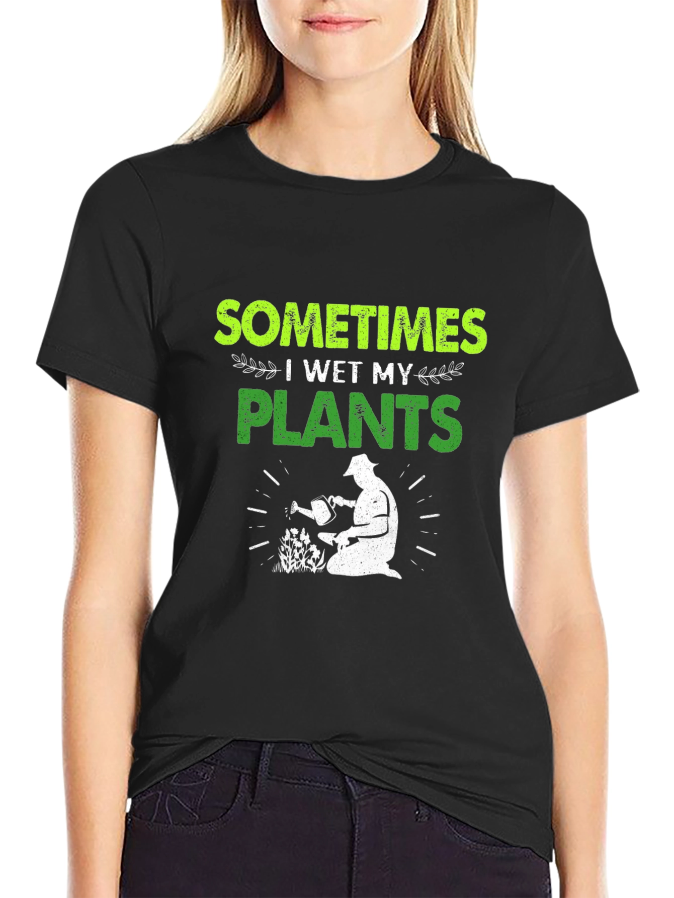 Funny Gardener T-Shirt - I Wet My Plants Tee
