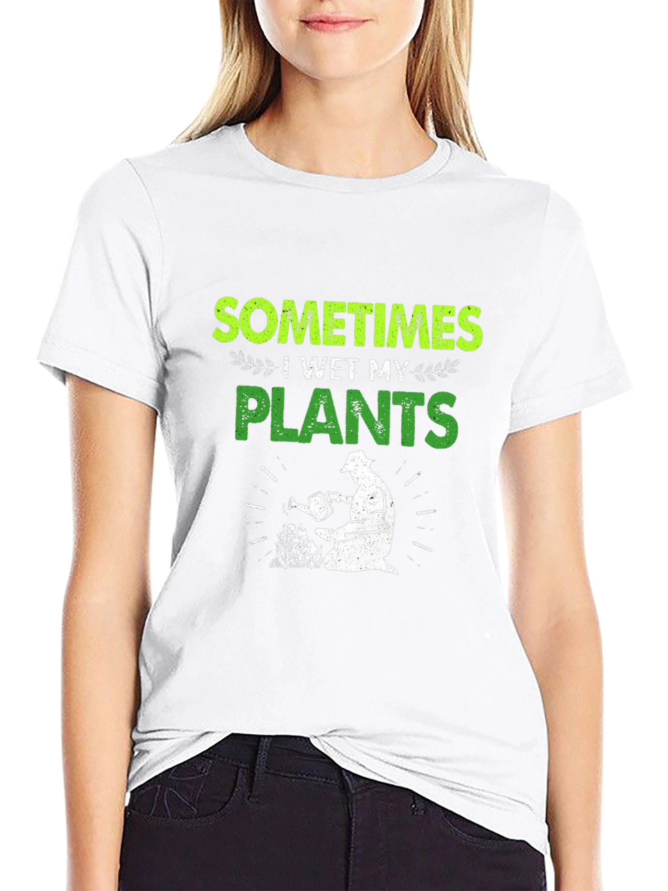 Funny Gardener T-Shirt - I Wet My Plants Tee