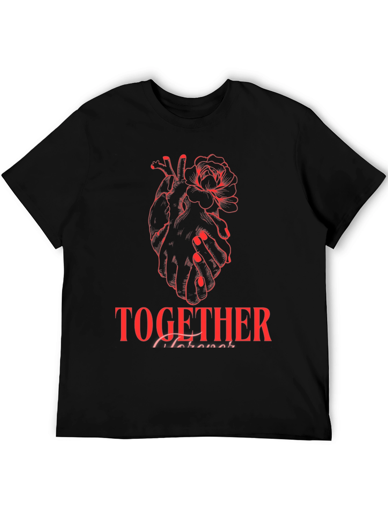 Heart & Rose Graphic Tee - Together Forever