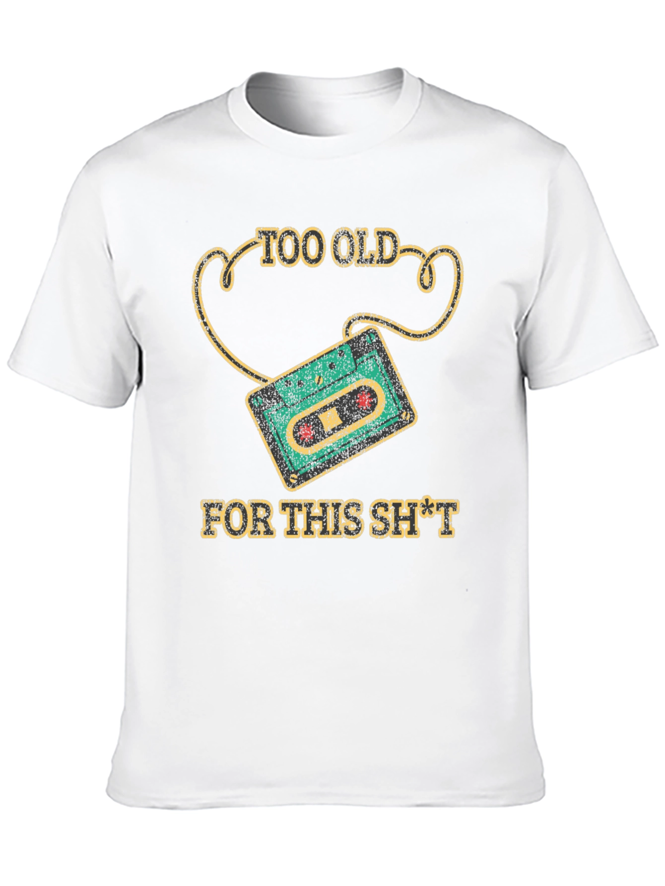 Too Old Cassette Tape Graphic Tee