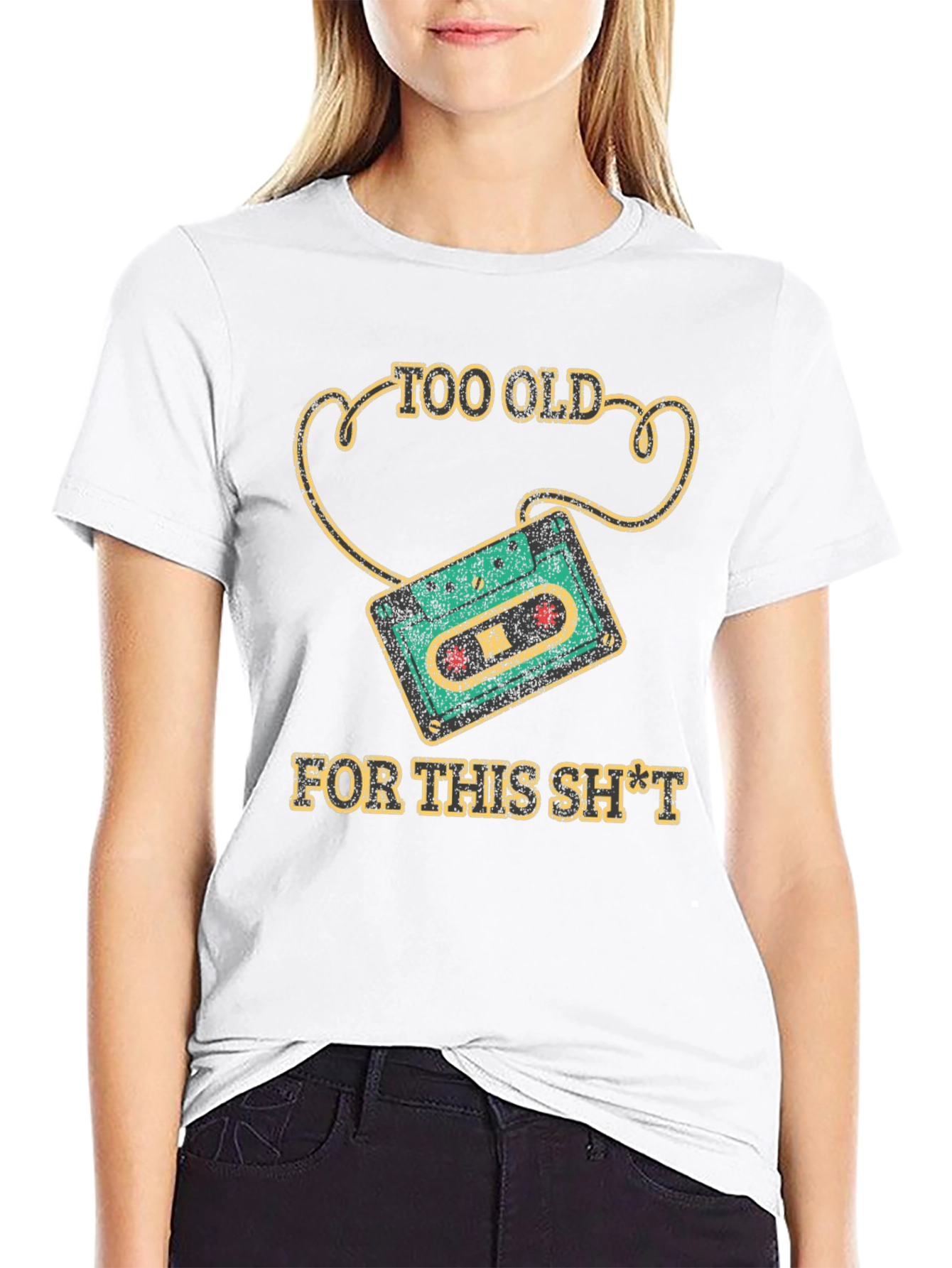 Too Old Cassette Tape Graphic Tee