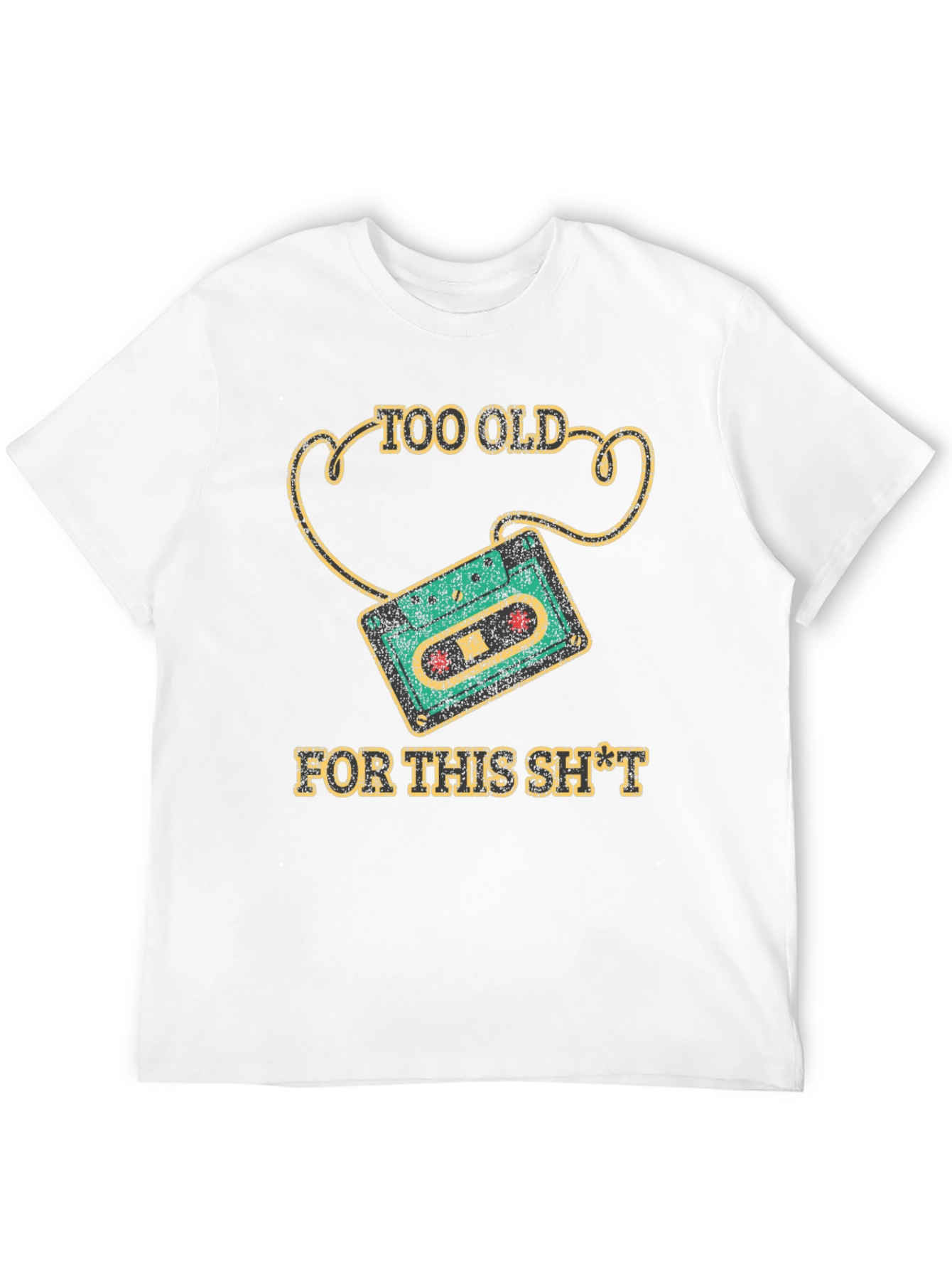 Too Old Cassette Tape Graphic Tee