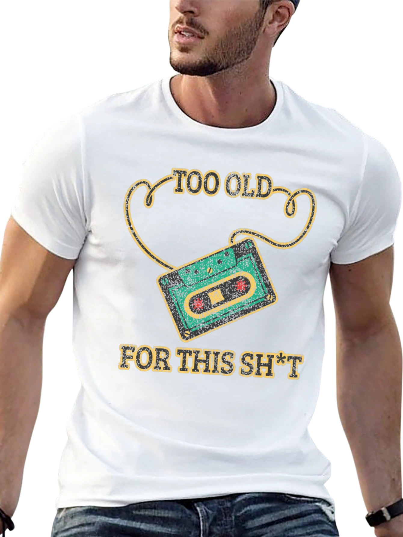 Too Old Cassette Tape Graphic Tee