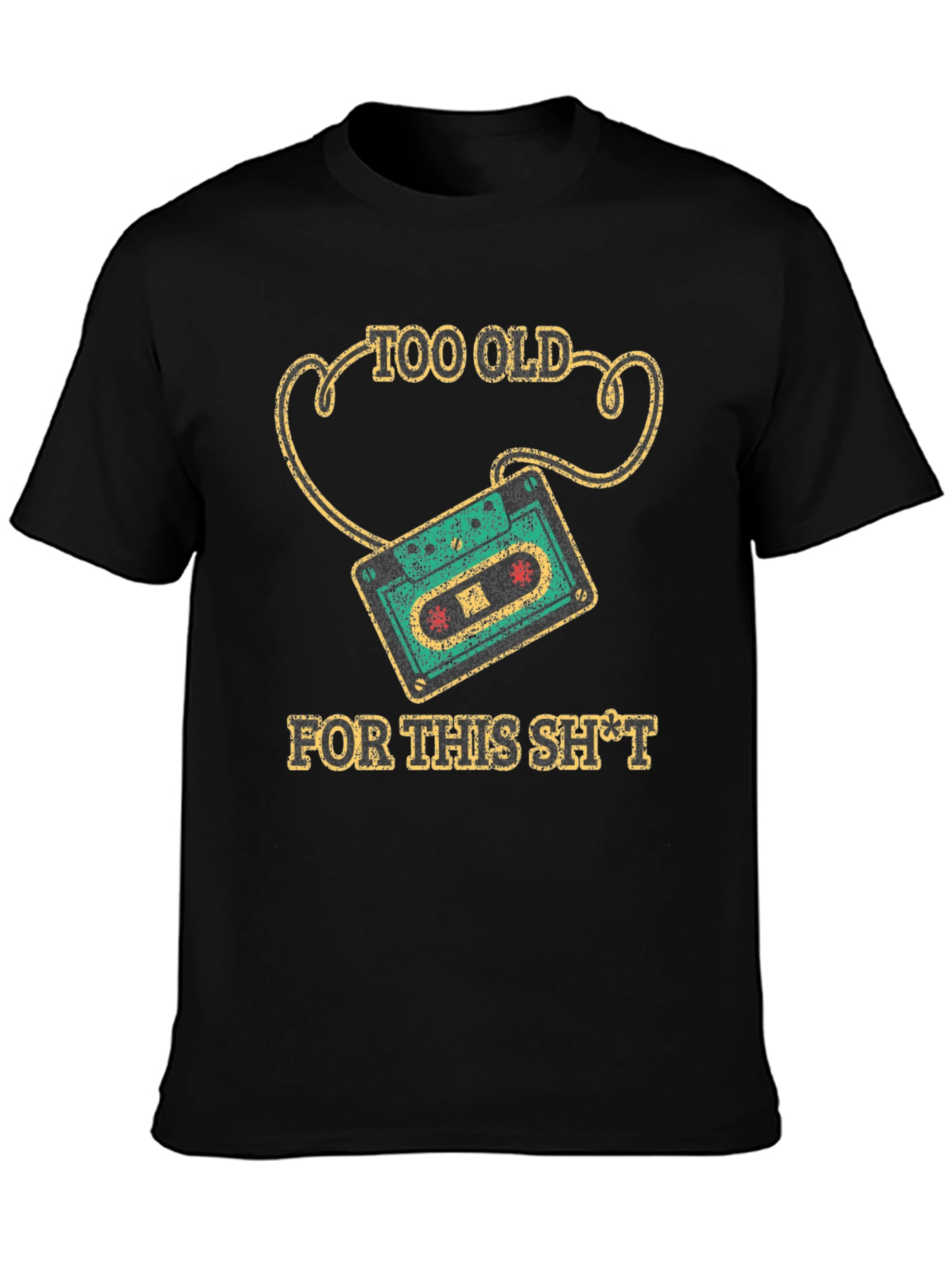 Too Old Cassette Tape Graphic Tee