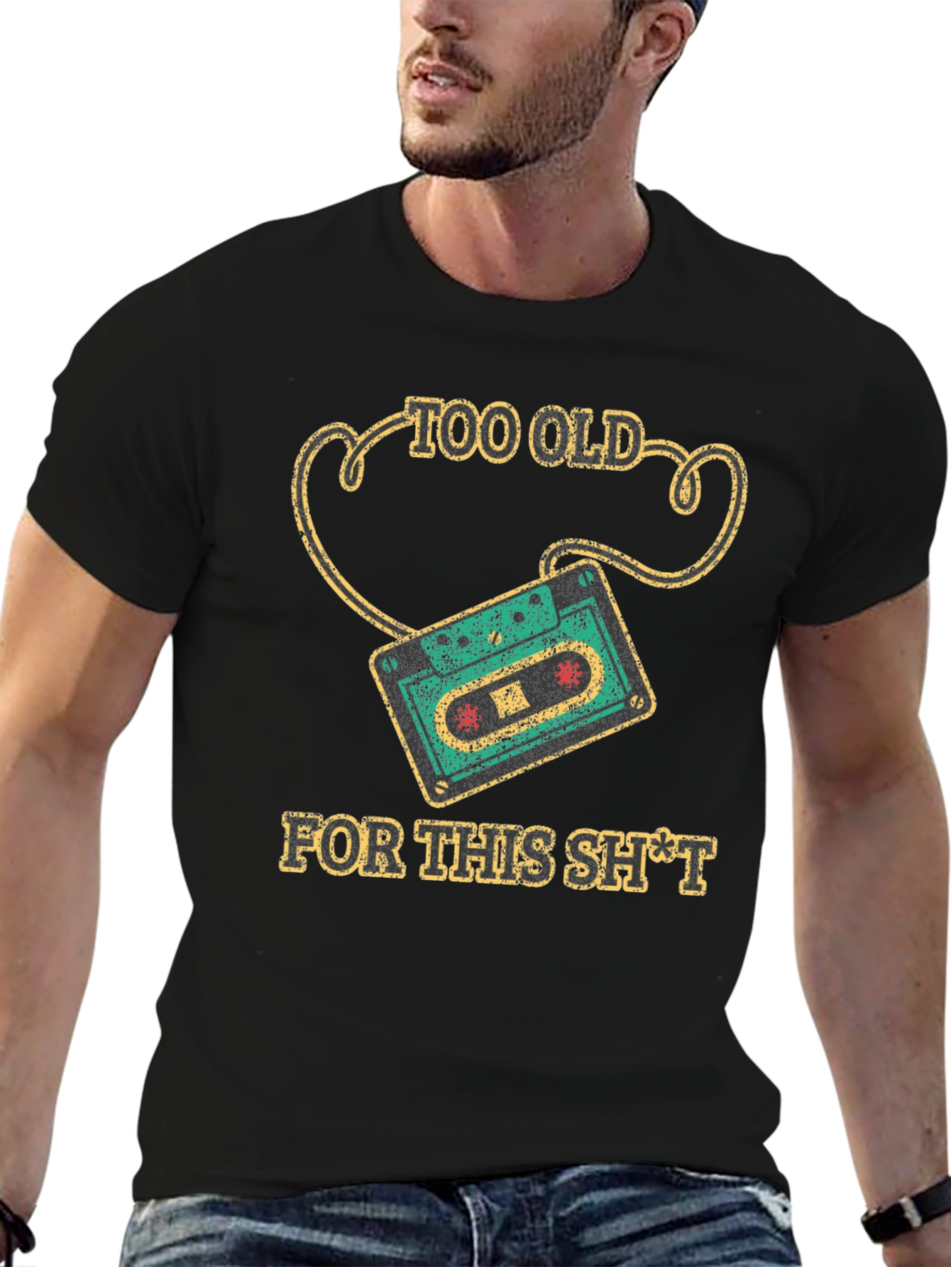 Too Old Cassette Tape Graphic Tee