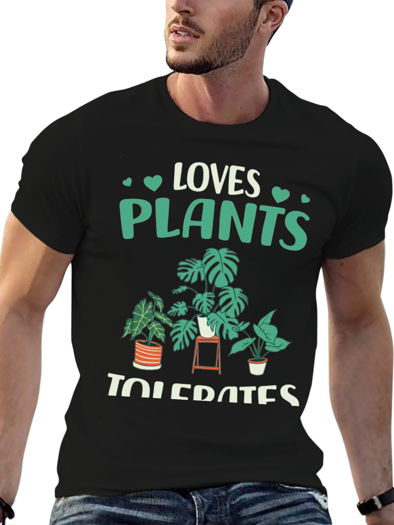 Loves Plants Tolerates People Graphic T-Shirt