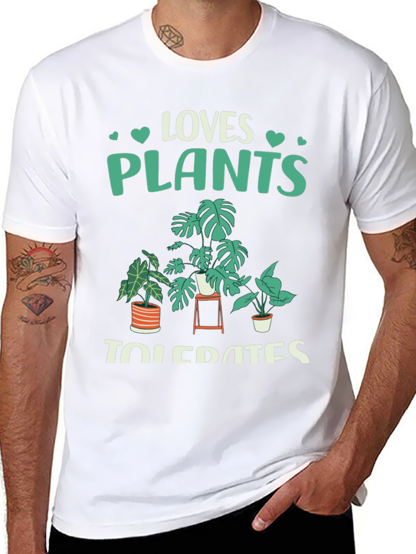 Loves Plants Tolerates People Graphic T-Shirt