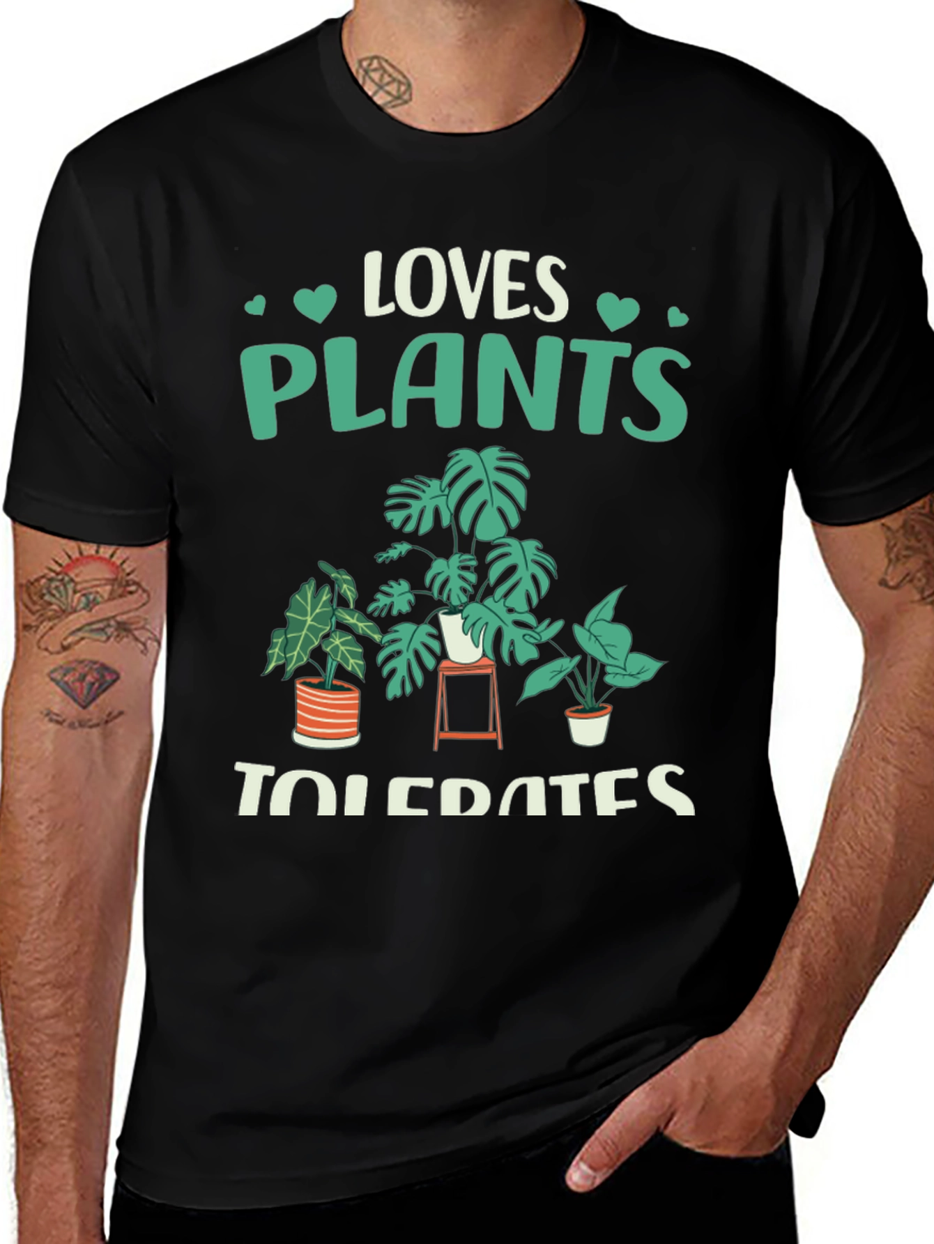 Loves Plants Tolerates People Graphic T-Shirt