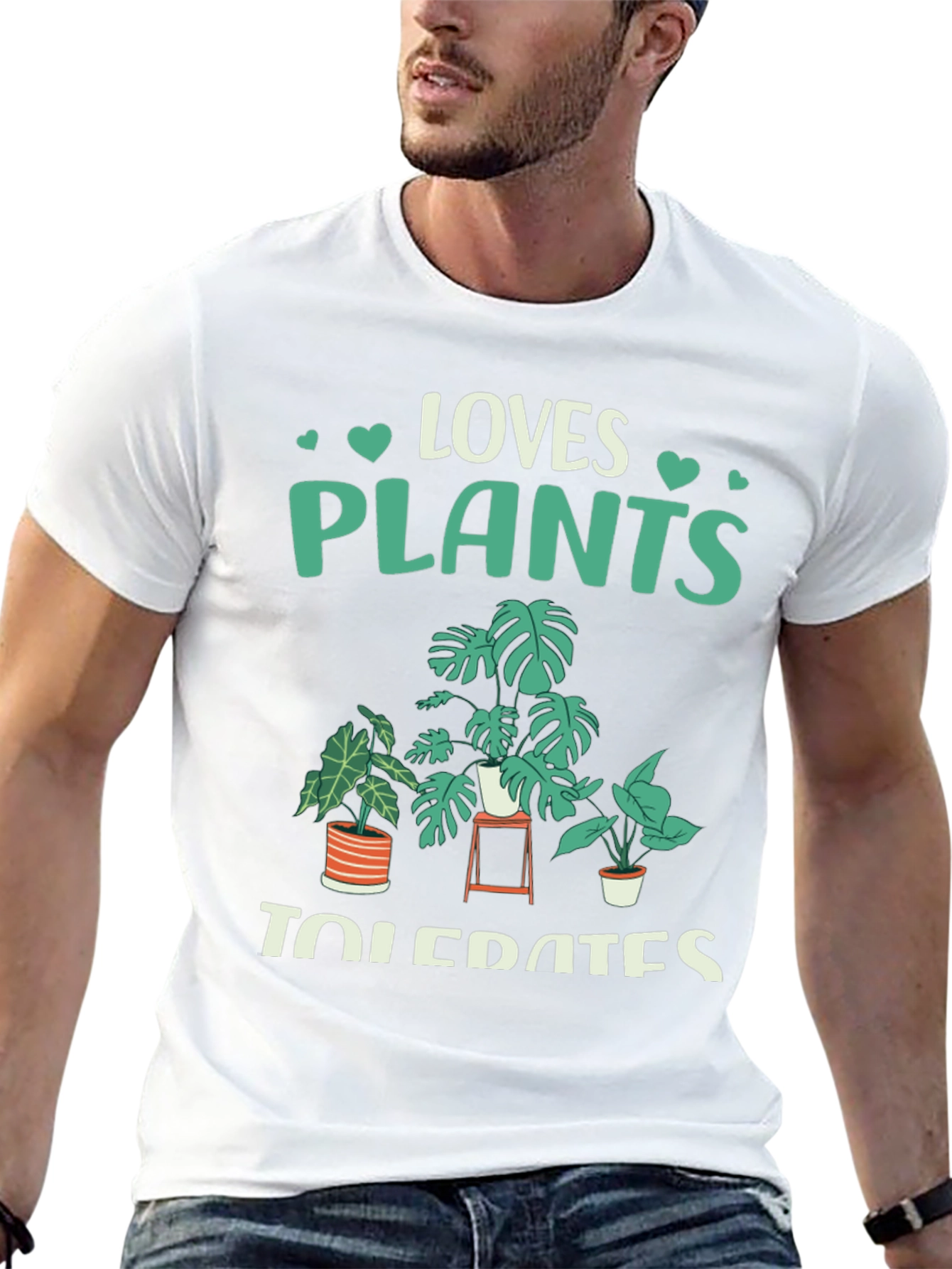 Loves Plants Tolerates People Graphic T-Shirt