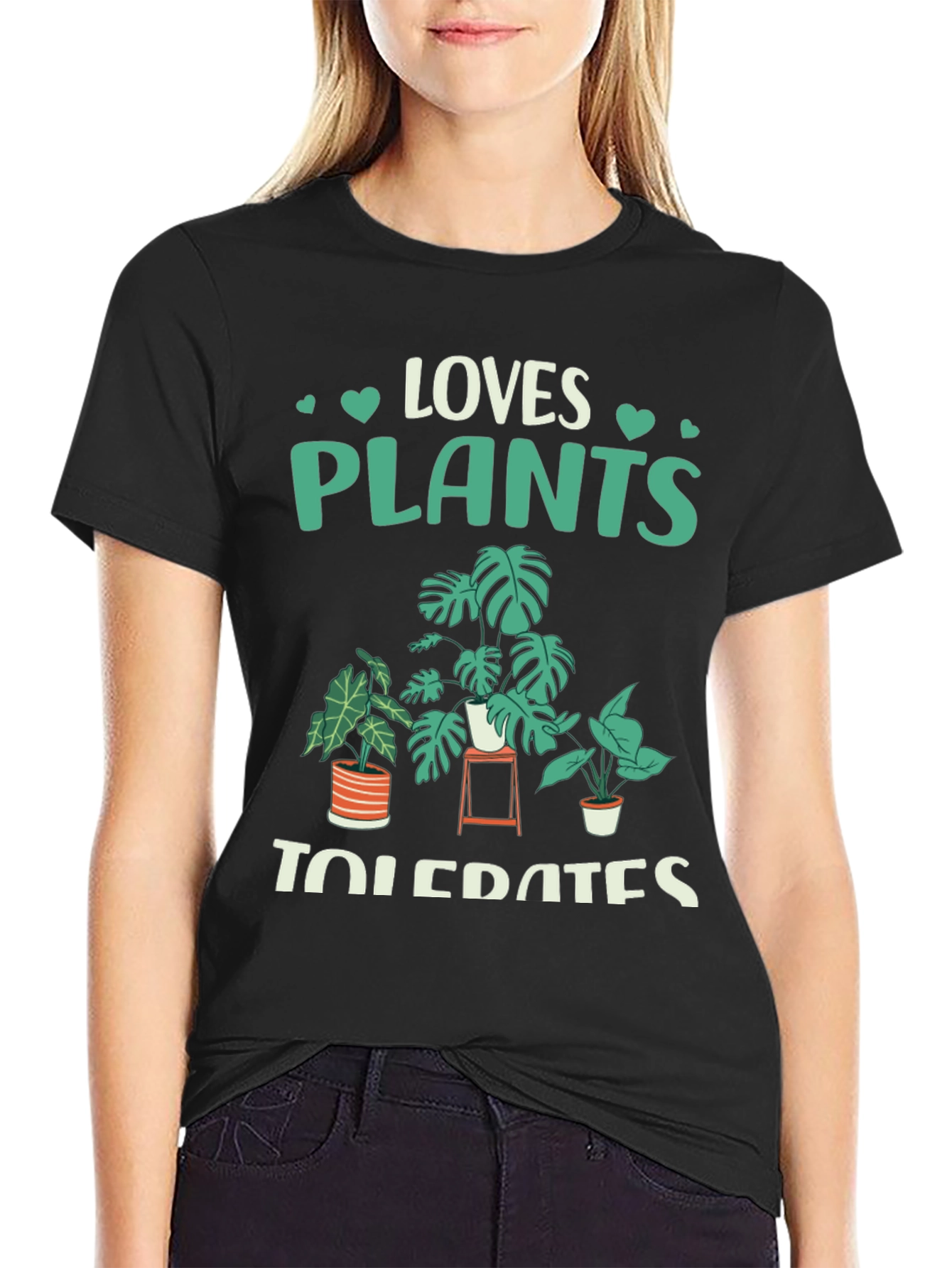 Loves Plants Tolerates People Graphic T-Shirt