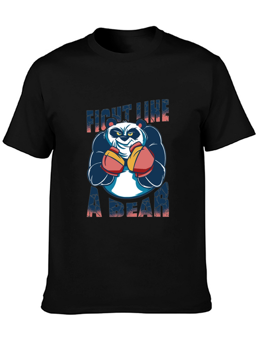 Fight Like a Bear Panda Graphic T-Shirt