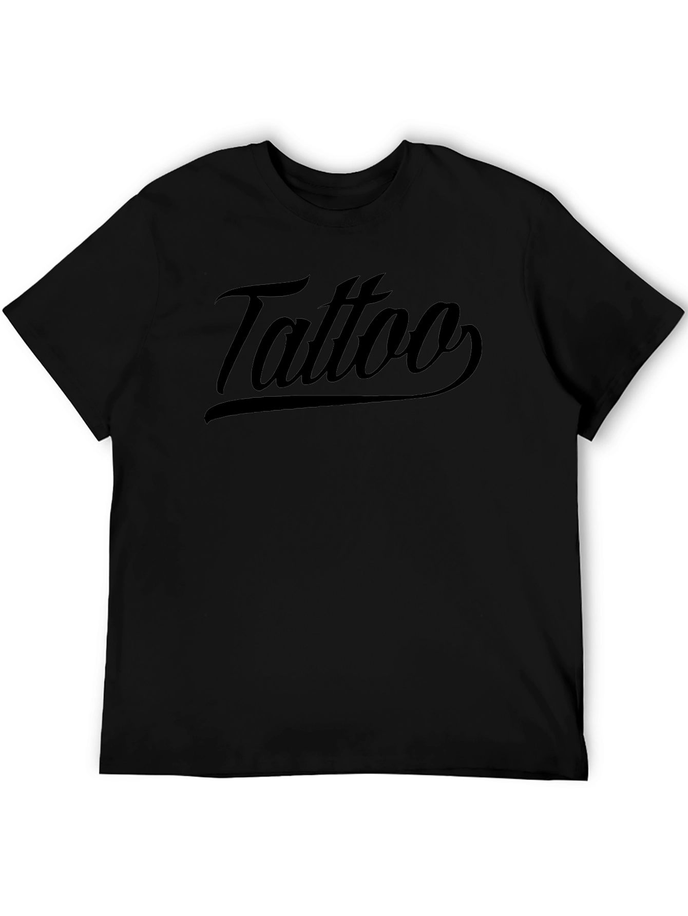 Tattoo Graphic T-Shirt - Mens Black Crew Neck Tee