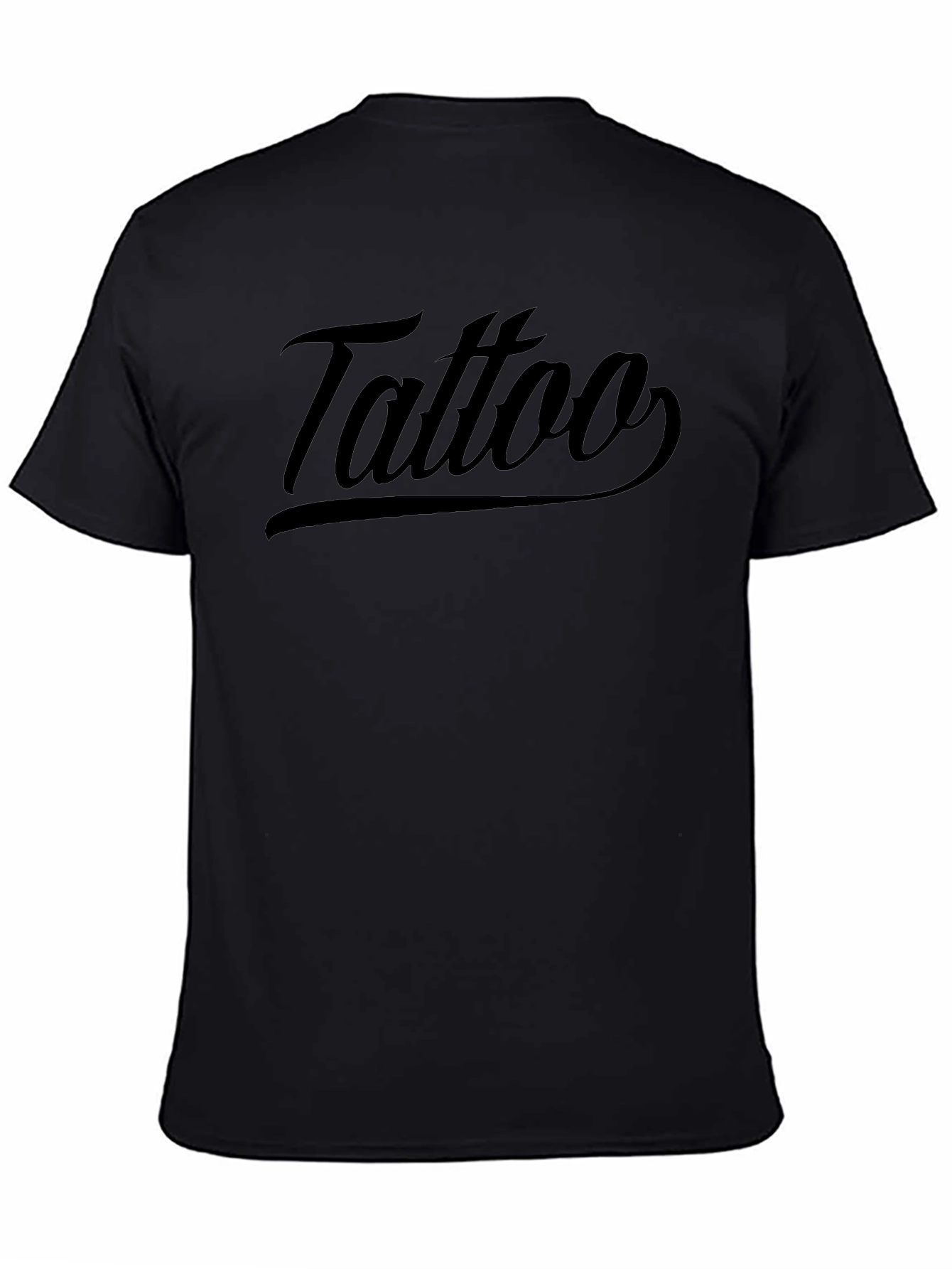 Tattoo Graphic T-Shirt - Mens Black Crew Neck Tee