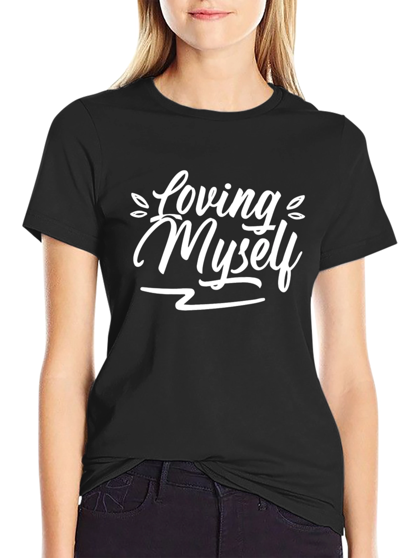 Loving Myself Graphic Tee - Black Comfort Fit