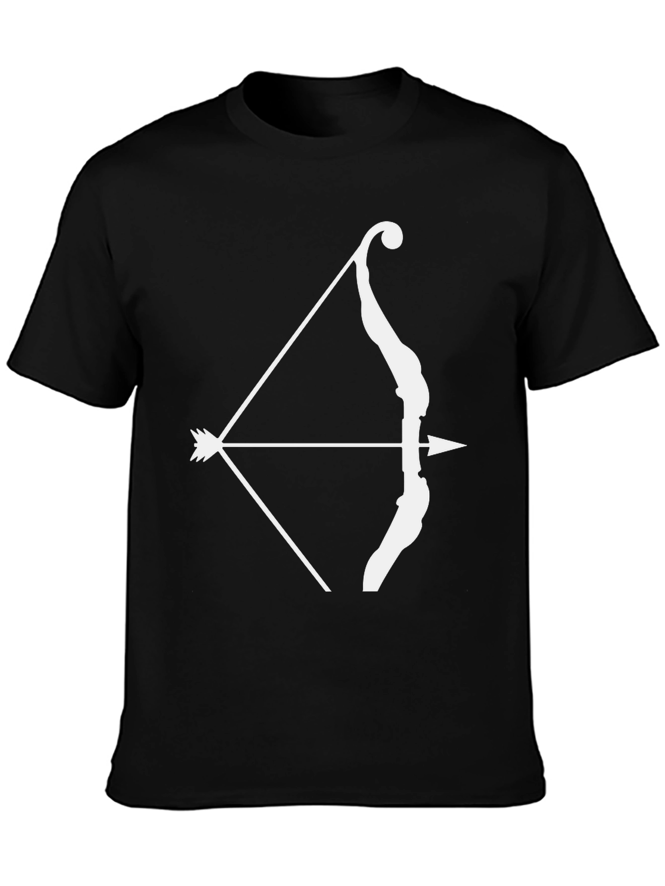 Archery Bow & Arrow Graphic Tee - Black
