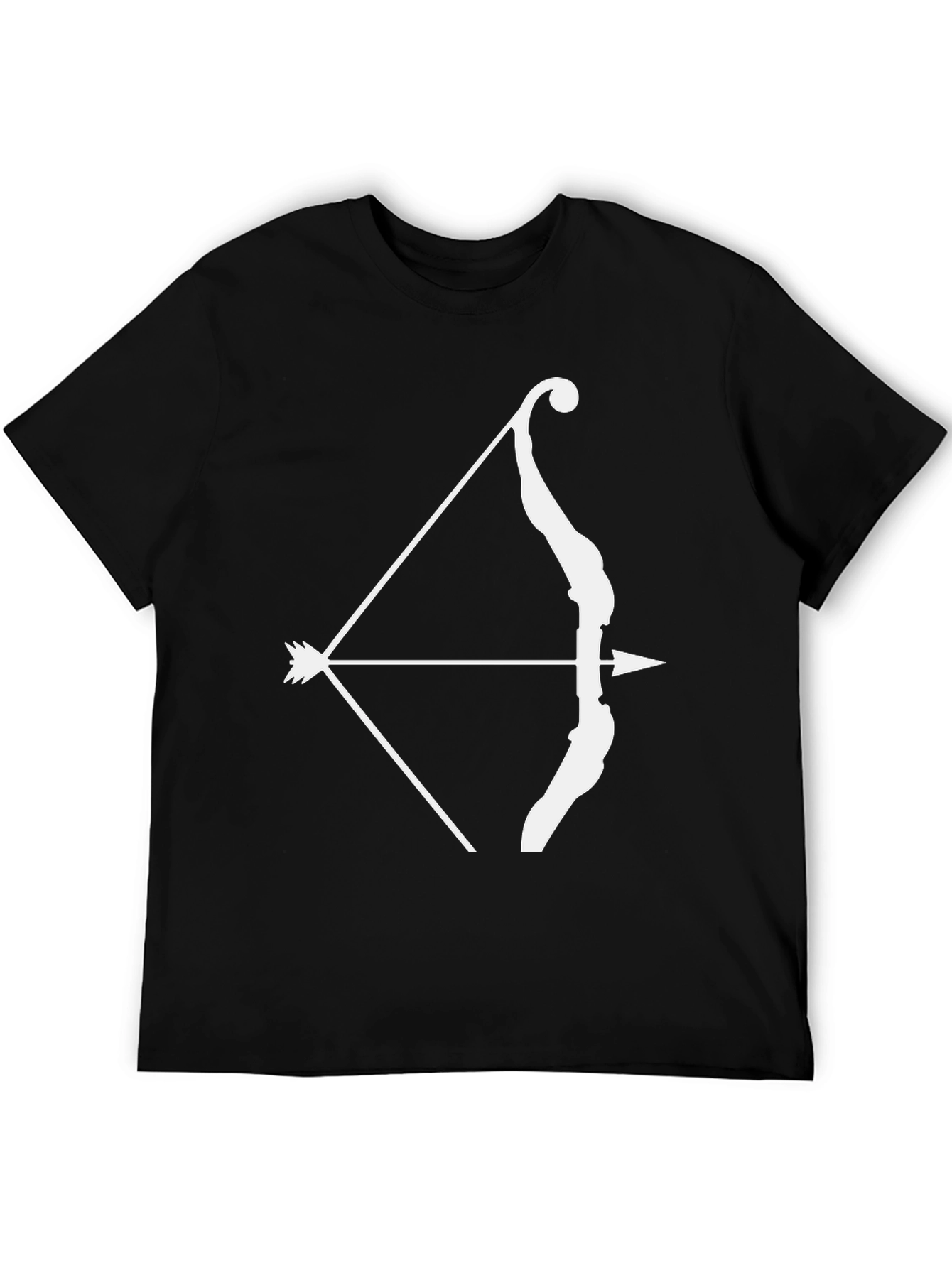 Archery Bow & Arrow Graphic Tee - Black