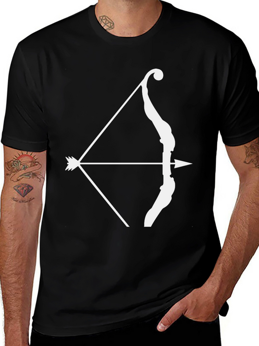 Archery Bow & Arrow Graphic Tee - Black