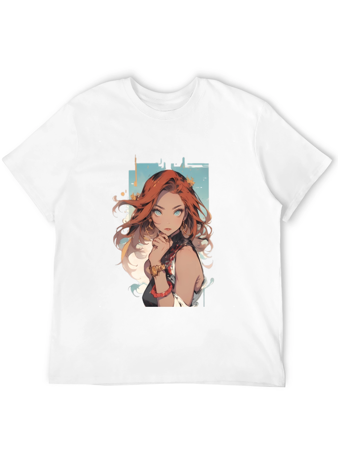 Anime Girl Graphic Tee - Black T-Shirt