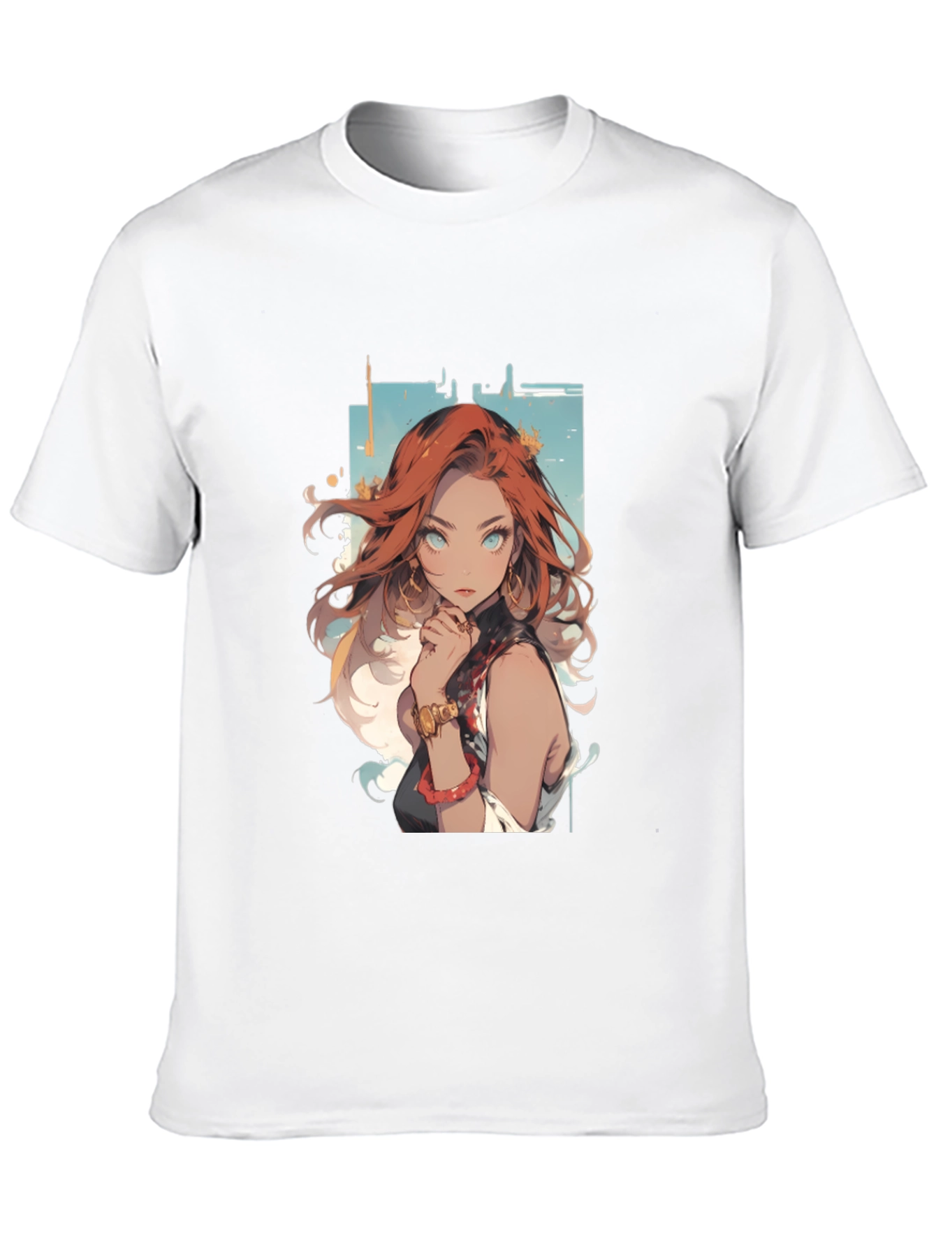 Anime Girl Graphic Tee - Black T-Shirt