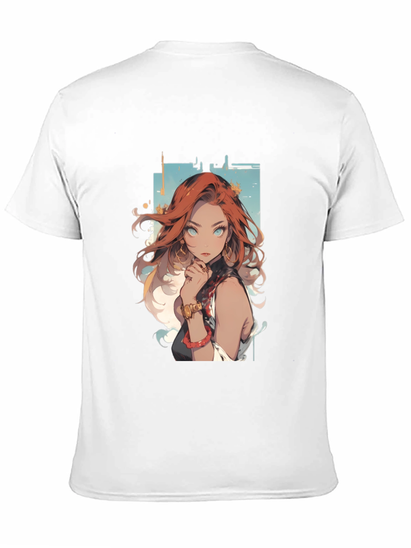 Anime Girl Graphic Tee - Black T-Shirt