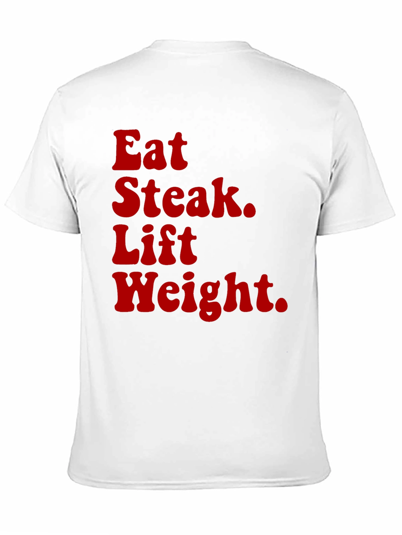 Eat Steak Lift Weight Black Graphic Tee