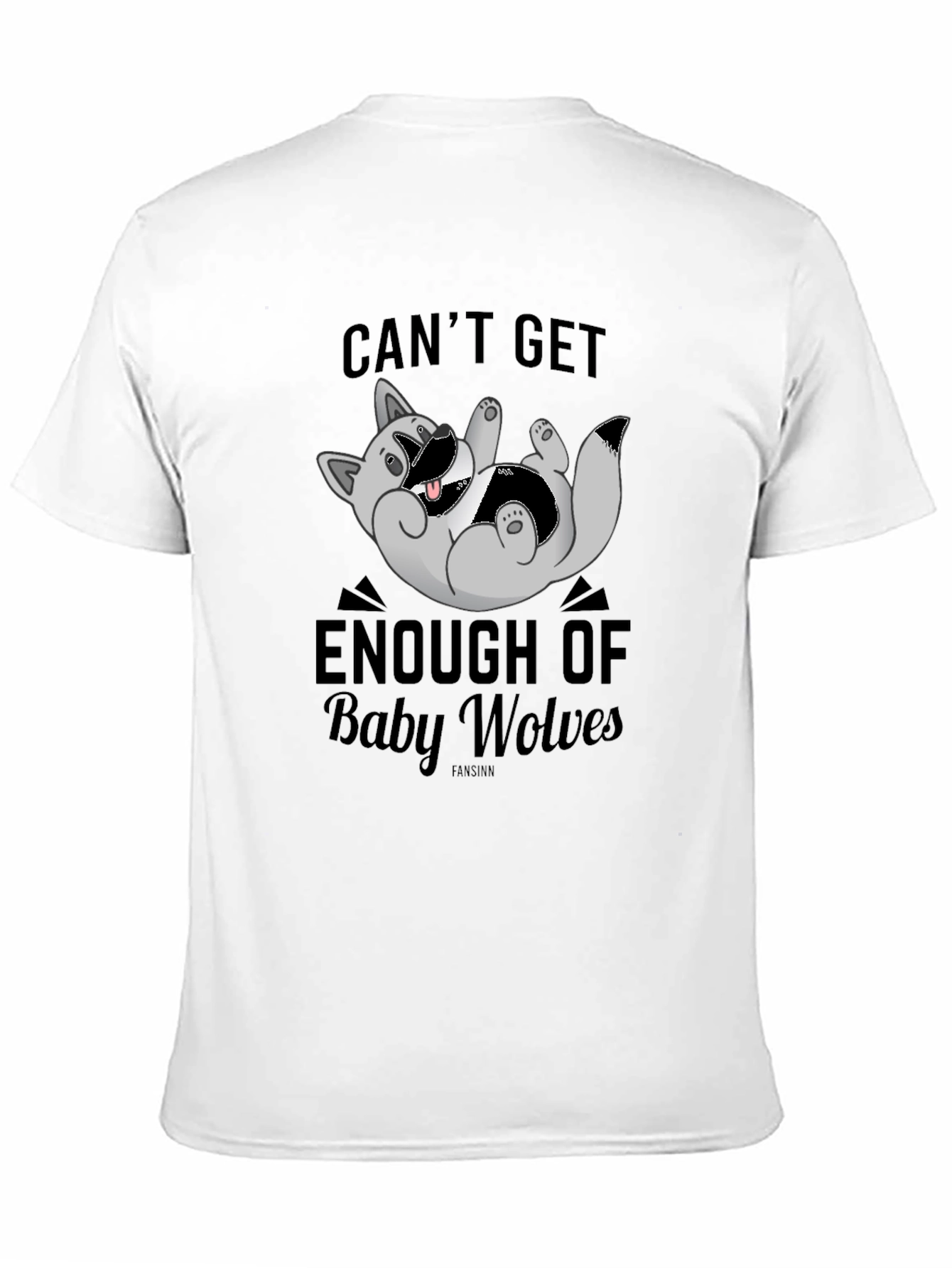 Cant Get Enough of Baby Wolves Black T-Shirt