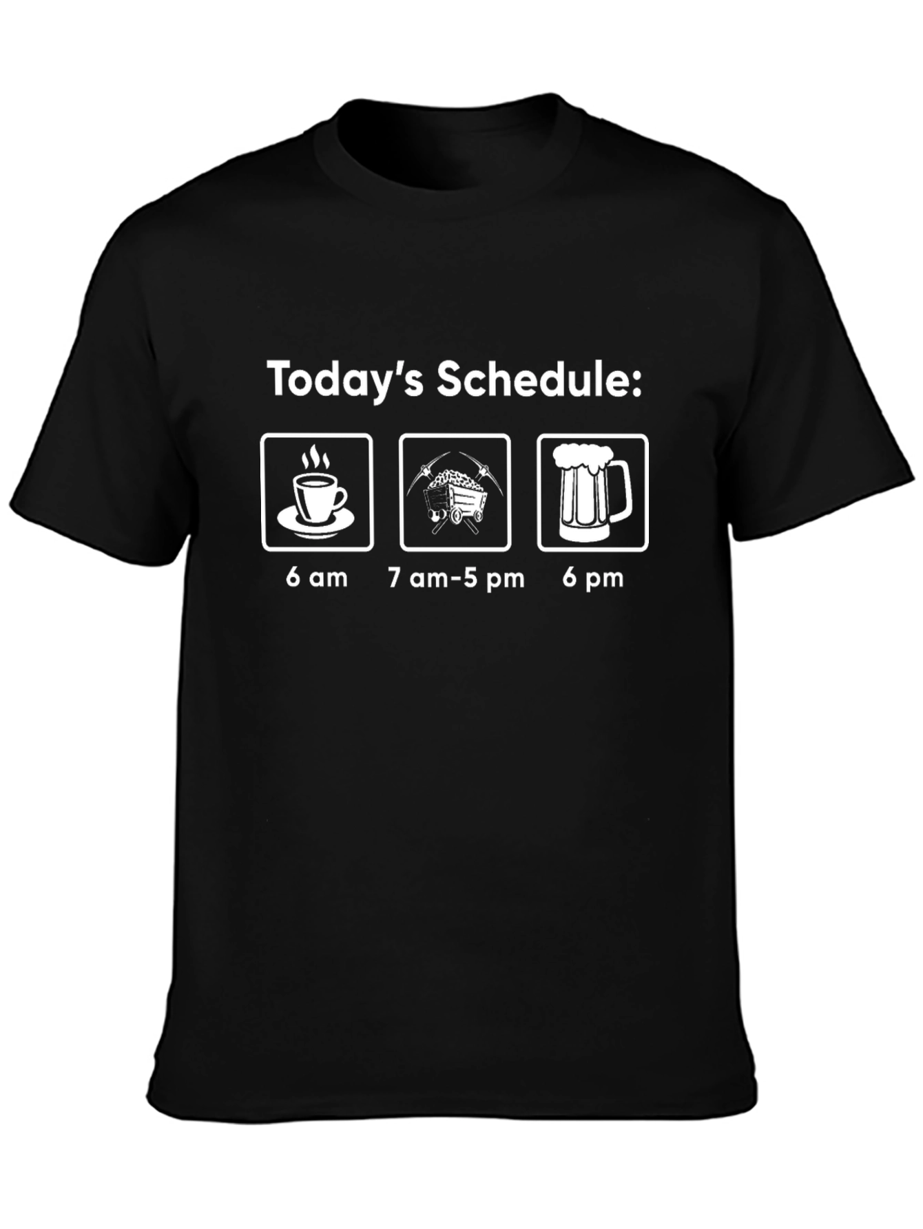 Funny Todays Schedule T-Shirt - Coffee Fishing Beer
