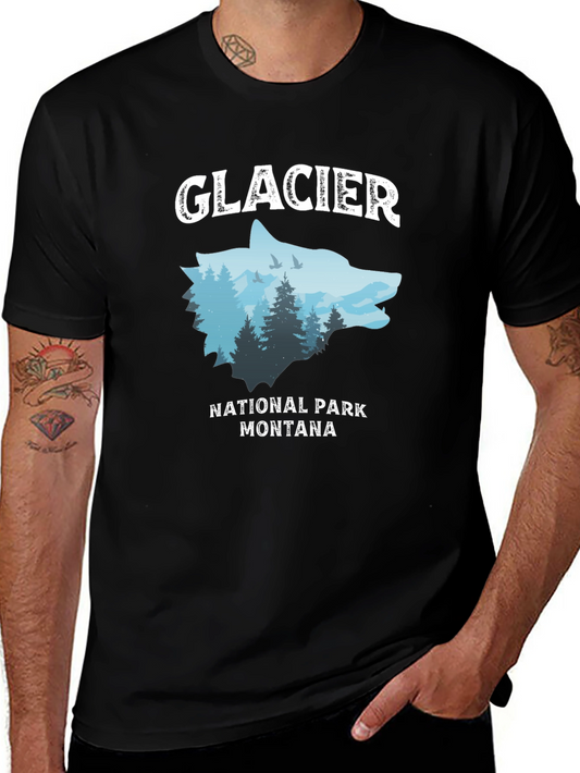 Glacier National Park Wolf Graphic Tee