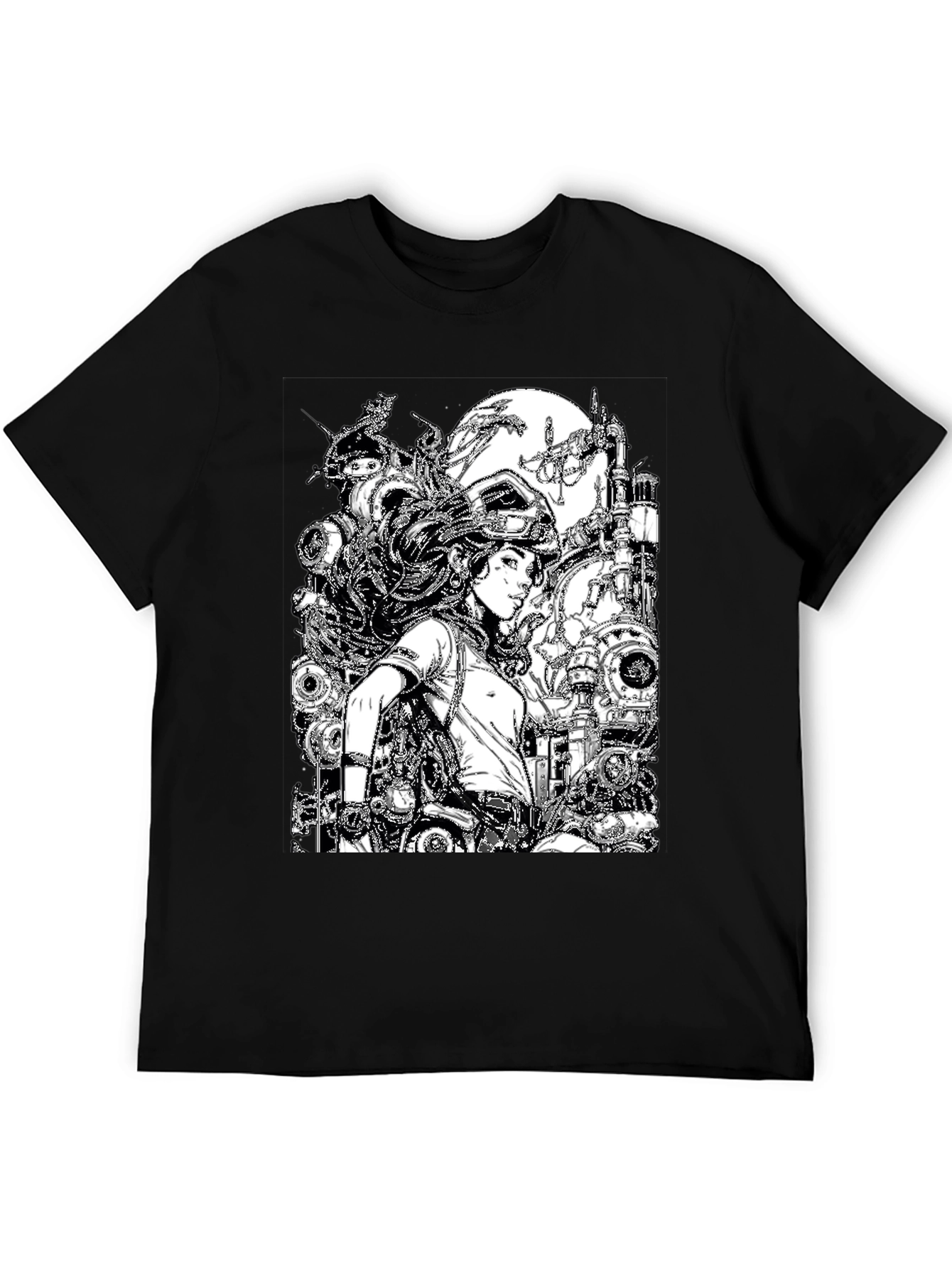 Steampunk Girl Graphic T-Shirt - Unique Design