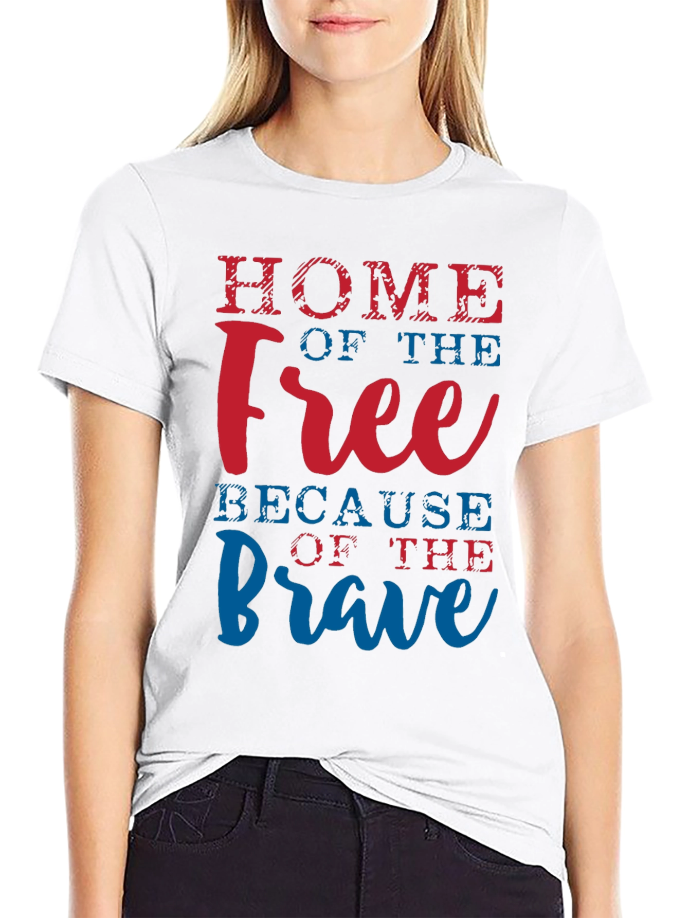 Home of the Free Patriotic Graphic Tee
