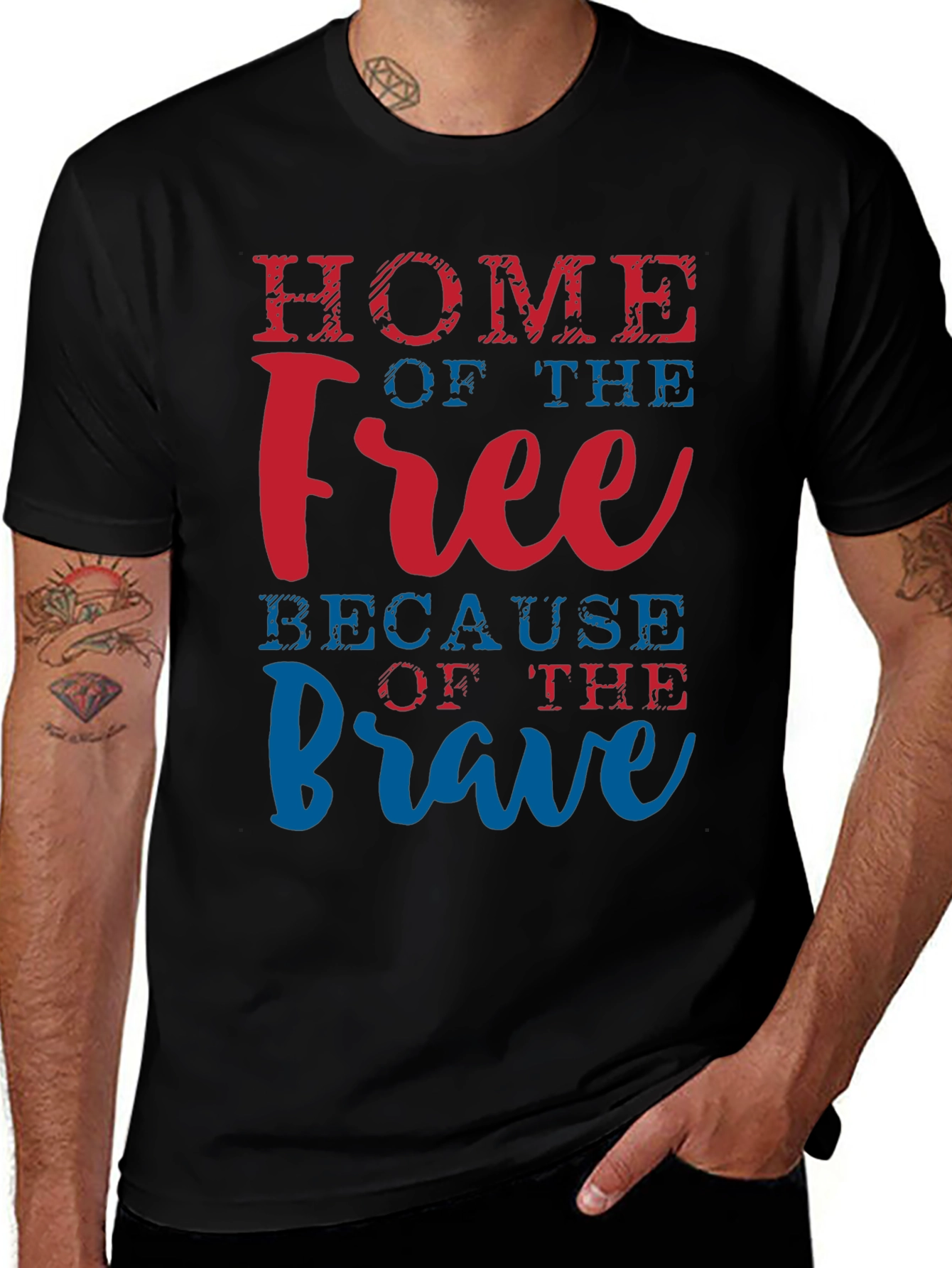 Home of the Free Patriotic Graphic Tee
