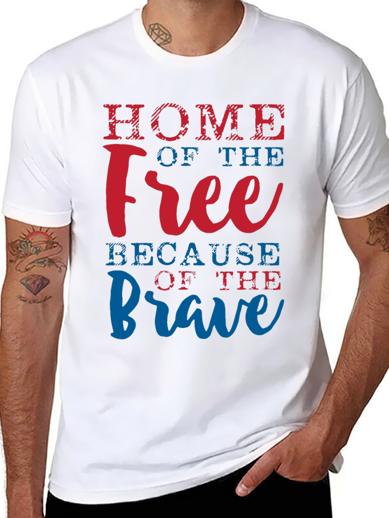Home of the Free Patriotic Graphic Tee