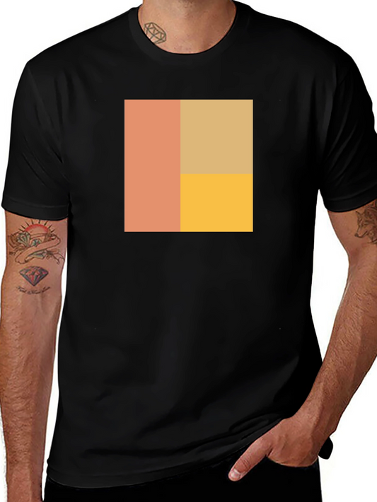 Modern Color Block Tee - Black