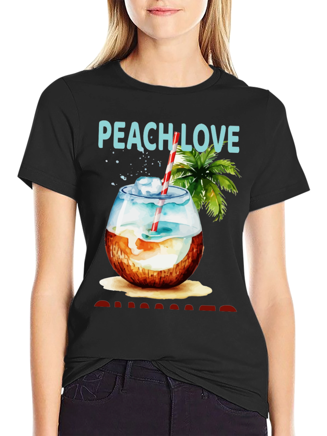 Peach Love Paradise T-Shirt - Beach Vacation Tee