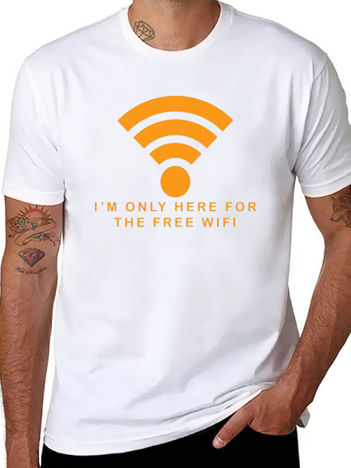 Free WiFi T-Shirt - Humorous Internet Lover Tee