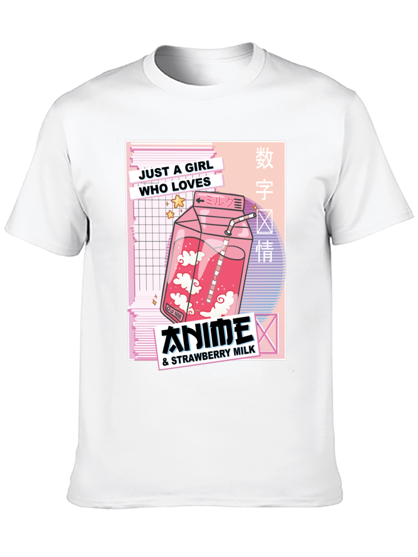 Anime & Strawberry Milk Graphic Tee
