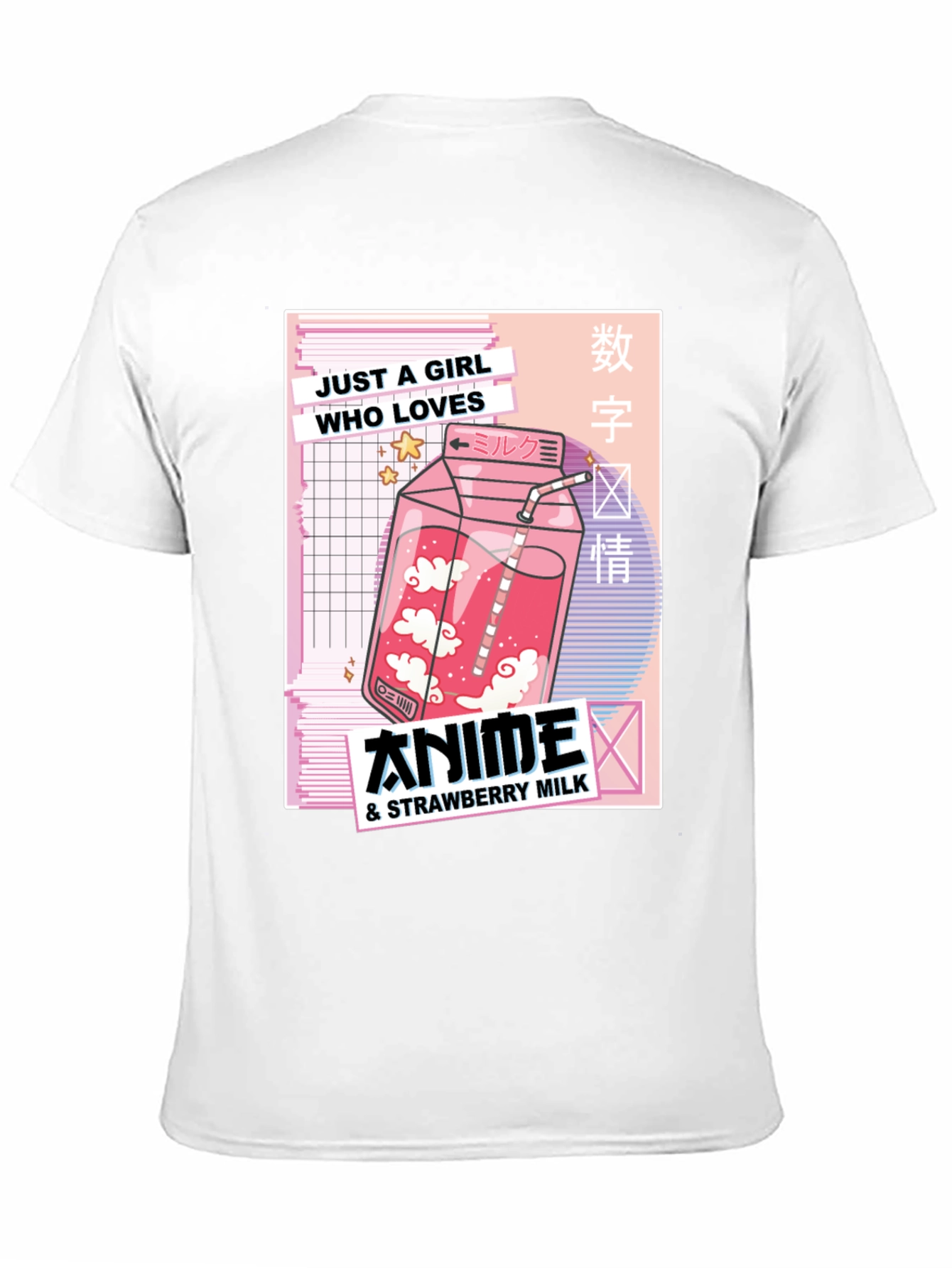 Anime & Strawberry Milk Graphic Tee