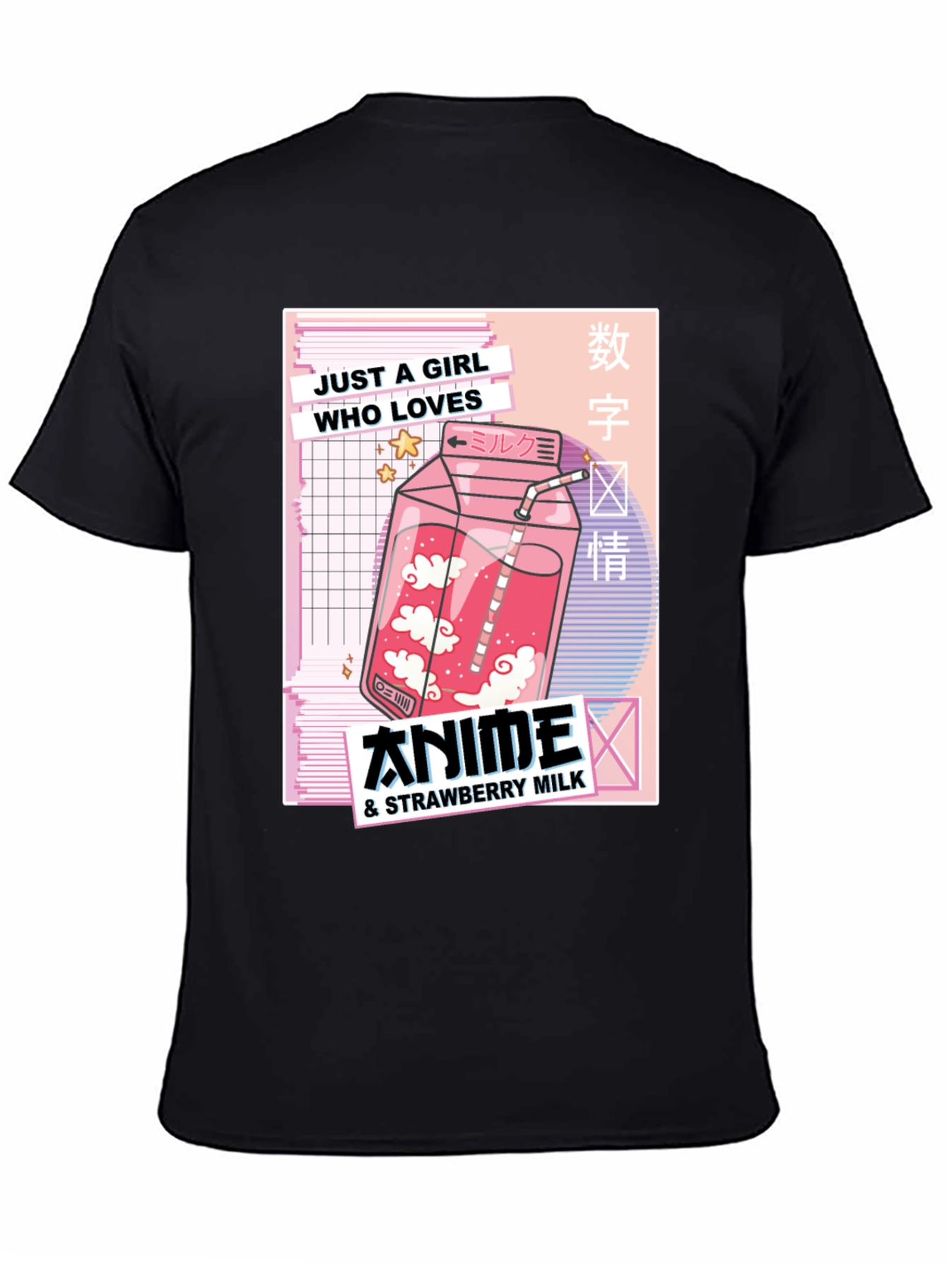 Anime & Strawberry Milk Graphic Tee