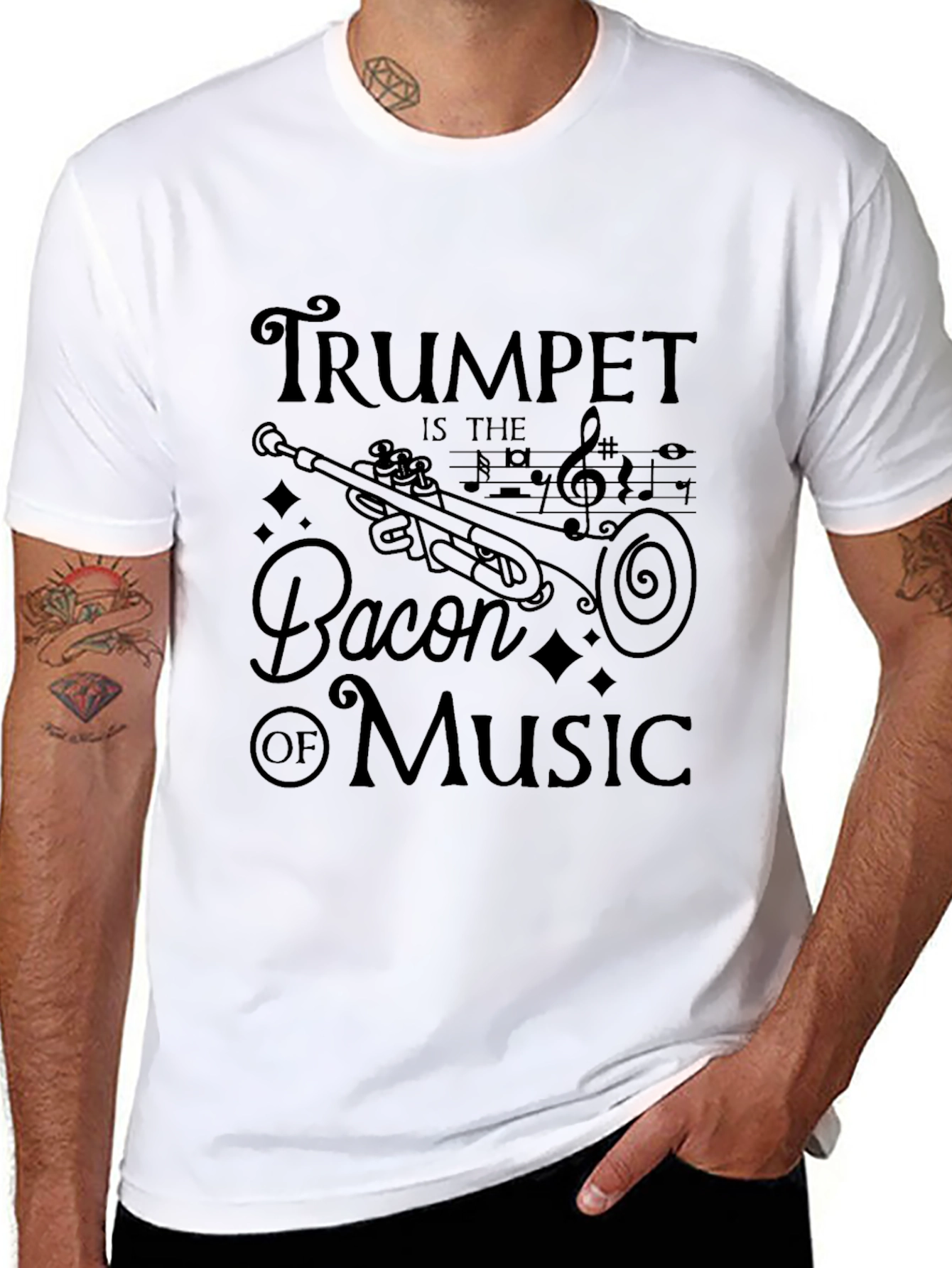 Trumpet is the Bacon of Music Graphic T-Shirt