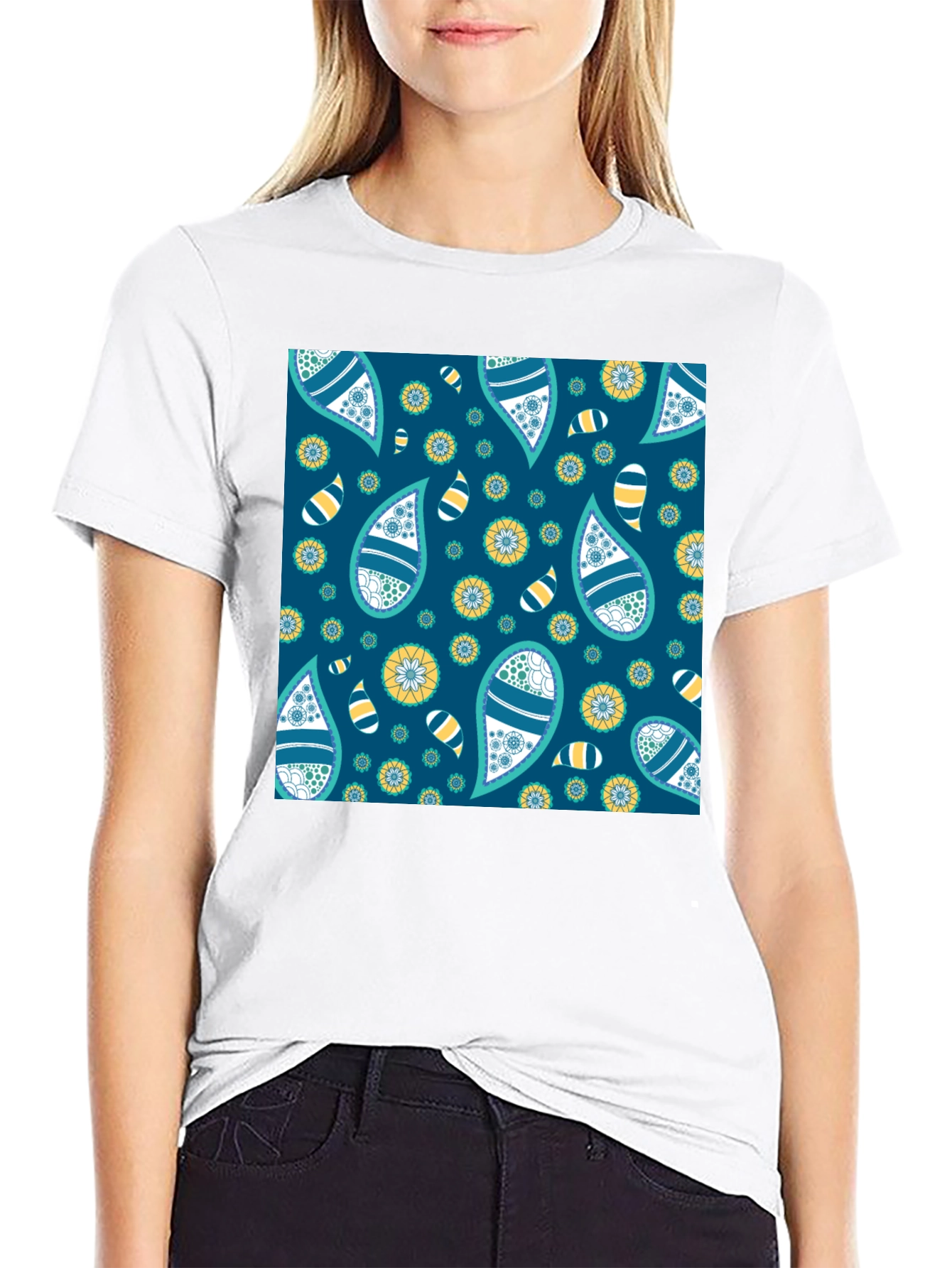 Paisley Pattern T-Shirt: Stylish Casual Wear