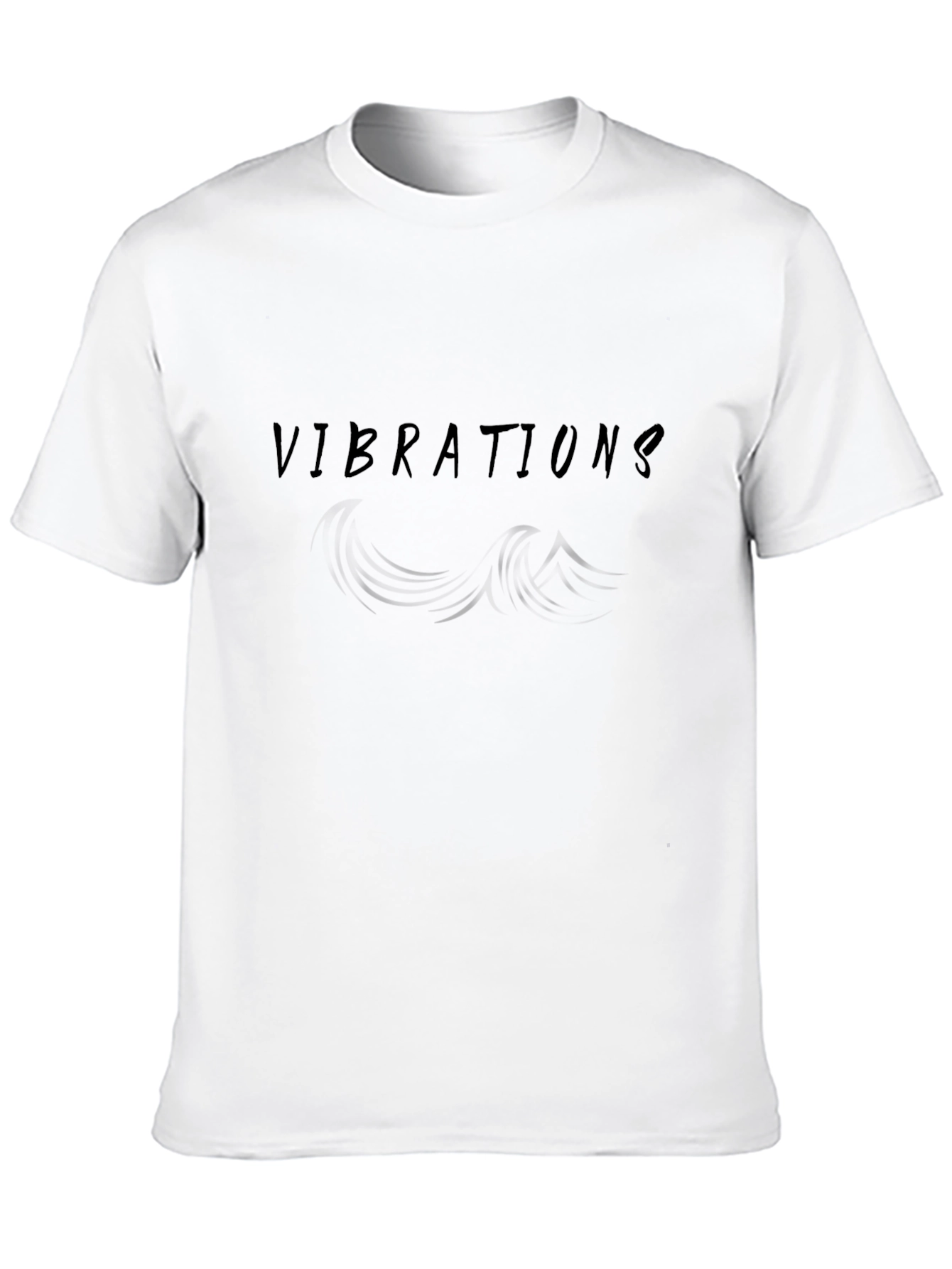 Vibrations Graphic Tee - Stylish Black Cotton T-Shirt