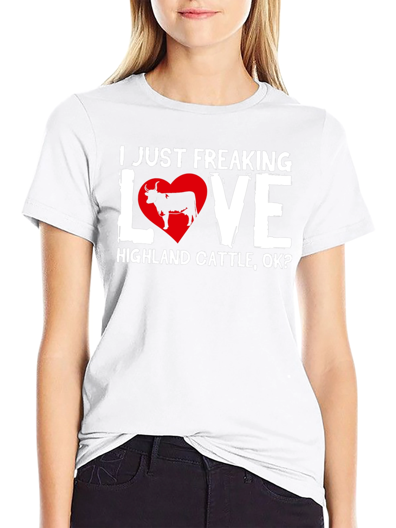Highland Cattle Love T-Shirt - Black