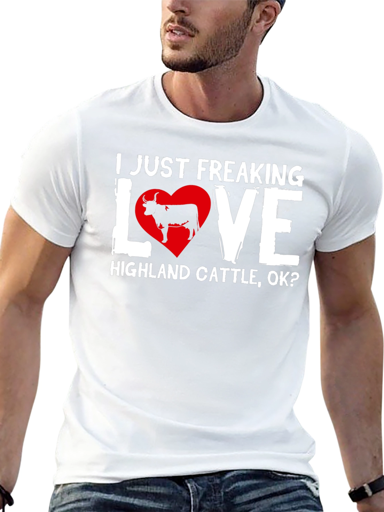 Highland Cattle Love T-Shirt - Black