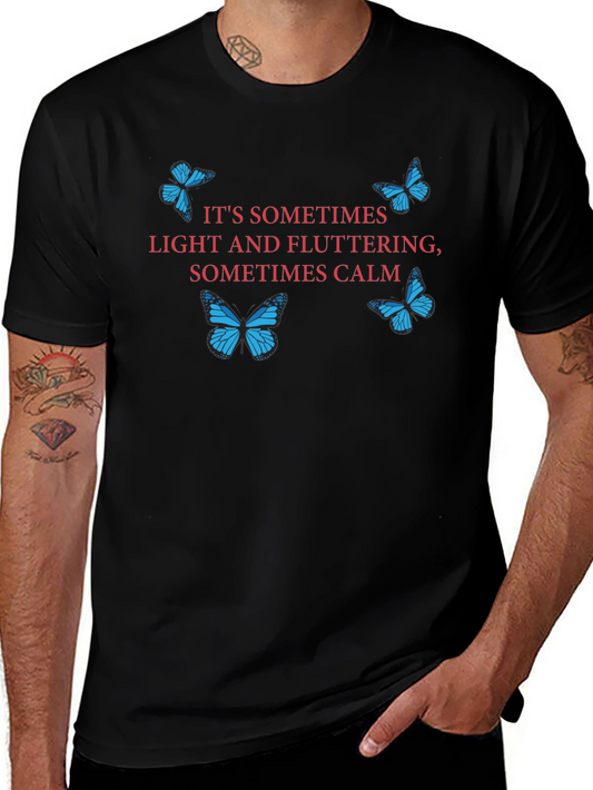 Butterfly Graphic T-Shirt - Sometimes Light Sometimes Calm