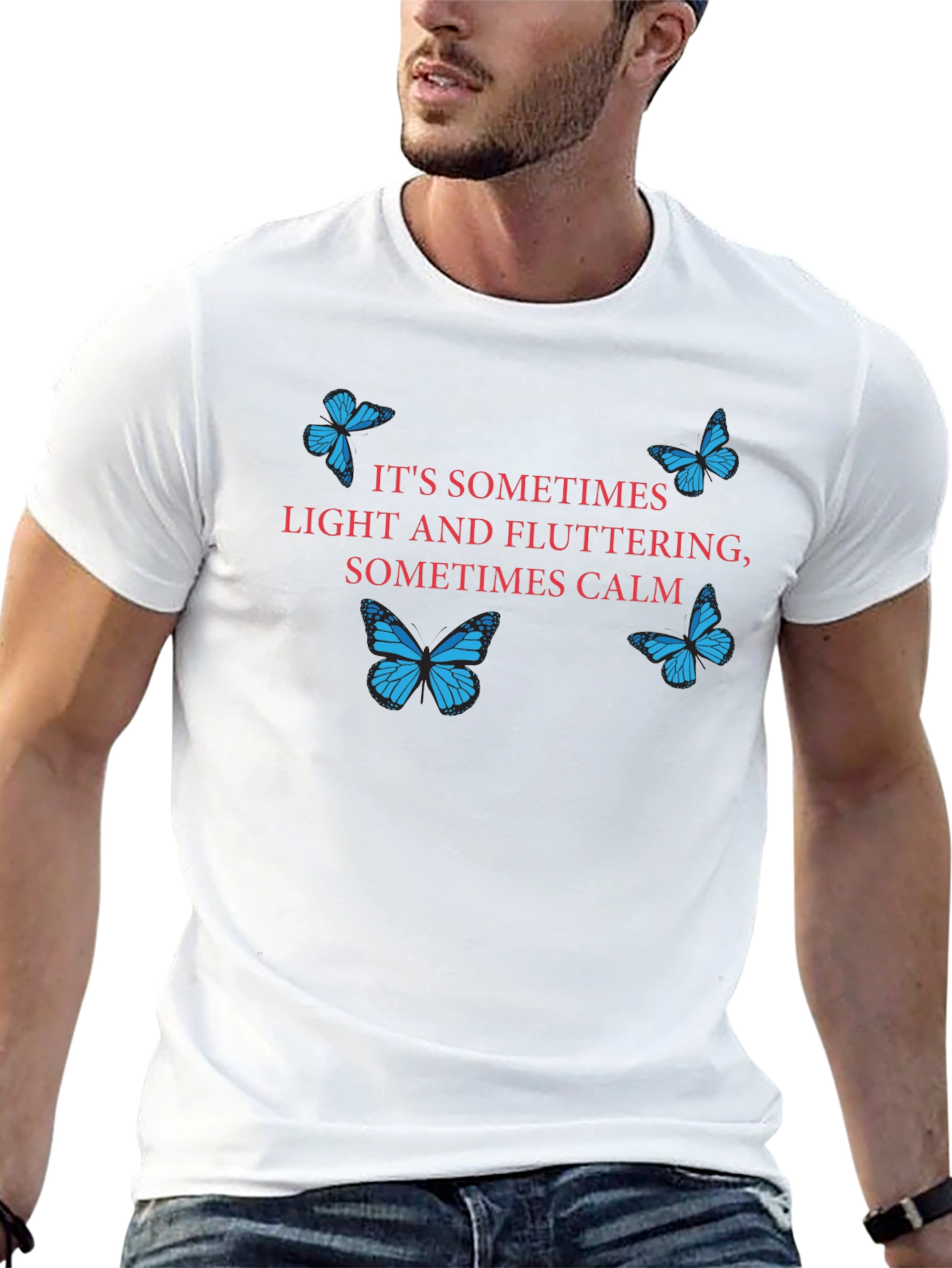 Butterfly Graphic T-Shirt - Sometimes Light Sometimes Calm