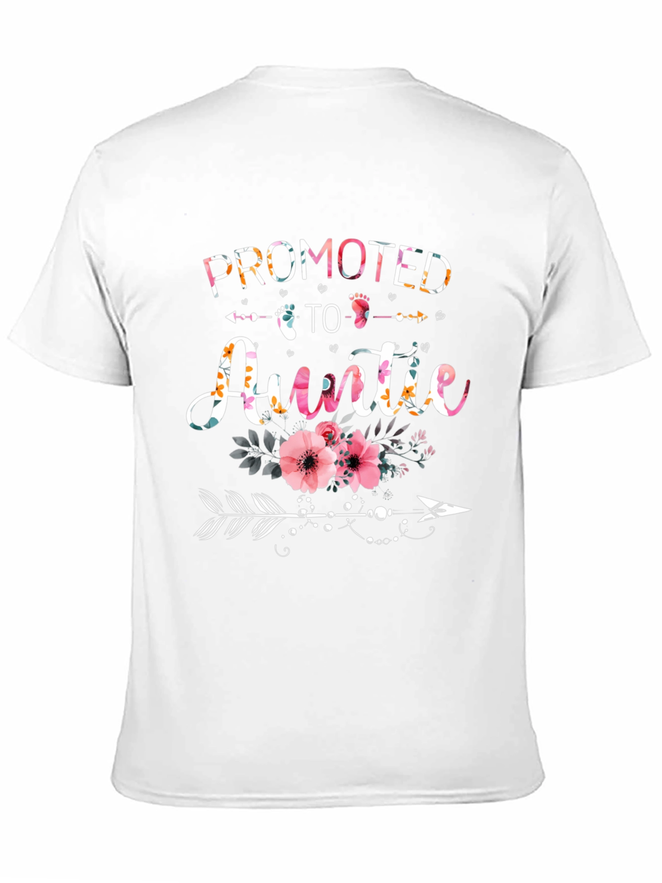 Promoted to Auntie Floral T-Shirt