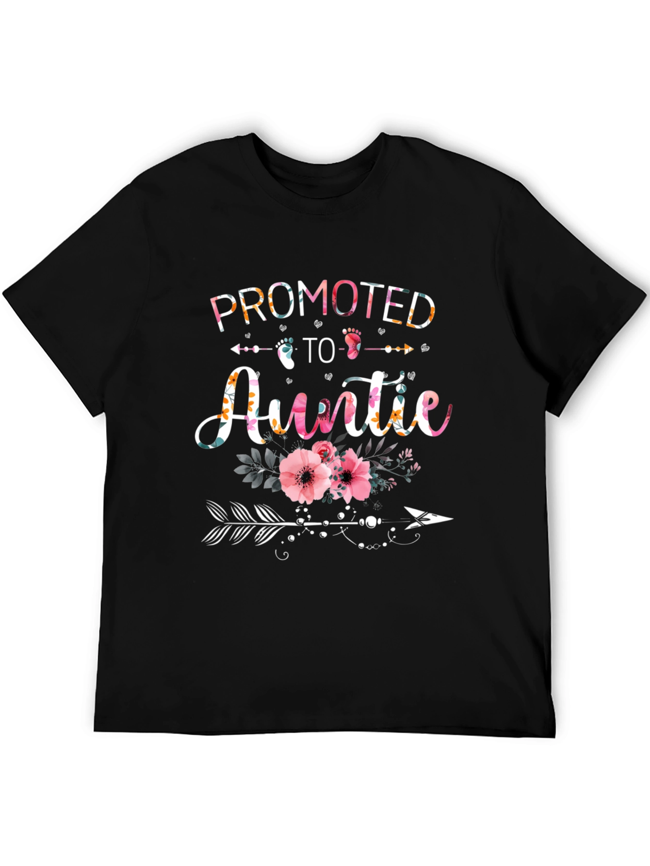 Promoted to Auntie Floral T-Shirt